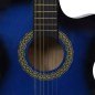 vidaXL Guitarra clásica occidental con ecualizador y 6 cuerdas azul vidaXL Guitarra clásica occidental con ecualizador y 6 cuerdas azul