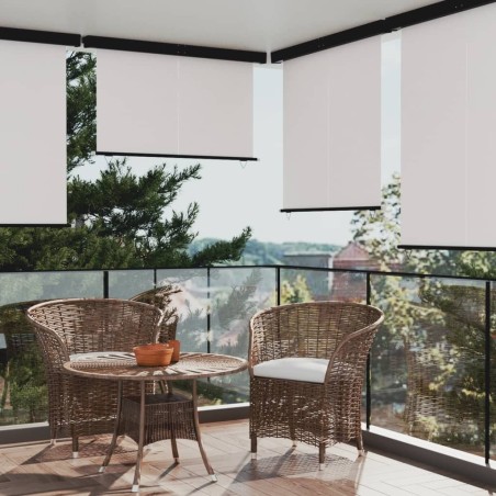vidaXL Toldo lateral de balcón color crema 175x250 cm