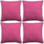 vidaXL Fundas de cojines 4 uds apariencia de lino rosa 80x80 cm vidaXL Fundas de cojines 4 uds apariencia de lino rosa 80x80 cm
