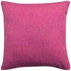 vidaXL Fundas de cojines 4 uds apariencia de lino rosa 80x80 cm