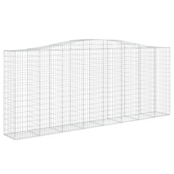 vidaXL Cesta gaviones forma arco hierro galvanizado 400x50x160/180 cm