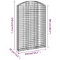 vidaXL Cesta gaviones forma arco hierro galvanizado 150x30x220/240 cm vidaXL Cesta gaviones forma arco hierro galvanizado 150x30x220/240 cm