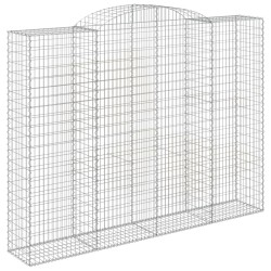 vidaXL Cesta gaviones forma arco hierro galvanizado 300x50x220/240 cm