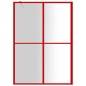 vidaXL Mampara puerta de ducha vidrio transparente ESG rojo 140x195 cm vidaXL Mampara puerta de ducha vidrio transparente ESG rojo 140x195 cm