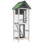 vidaXL Casita para pájaros madera maciza pino gris 60x58,5x160 cm vidaXL Casita para pájaros madera maciza pino gris 60x58,5x160 cm