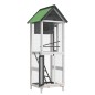 vidaXL Casita para pájaros madera maciza pino gris 60x58,5x160 cm vidaXL Casita para pájaros madera maciza pino gris 60x58,5x160 cm