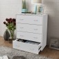vidaXL Aparador con 4 cajones blanco 60x30,5x71 cm vidaXL Aparador con 4 cajones blanco 60x30,5x71 cm