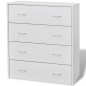vidaXL Aparador con 4 cajones blanco 60x30,5x71 cm vidaXL Aparador con 4 cajones blanco 60x30,5x71 cm