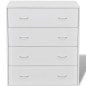 vidaXL Aparador con 4 cajones blanco 60x30,5x71 cm vidaXL Aparador con 4 cajones blanco 60x30,5x71 cm