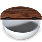 vidaXL Mesa de centro de madera maciza reciclada blanca forma de bol vidaXL Mesa de centro de madera maciza reciclada blanca forma de bol