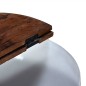 vidaXL Mesa de centro de madera maciza reciclada blanca forma de bol vidaXL Mesa de centro de madera maciza reciclada blanca forma de bol