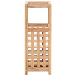 vidaXL Paragüero de madera maciza de nogal 18x18x50 cm