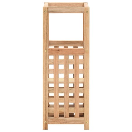 vidaXL Paragüero de madera maciza de nogal 18x18x50 cm