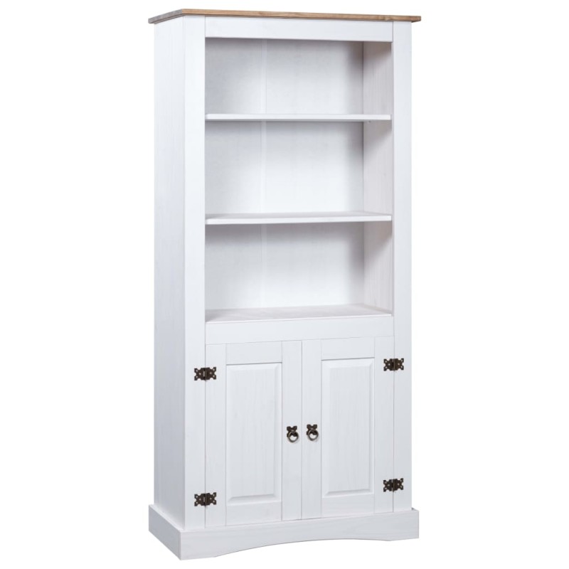 vidaXL Aparador Corona Range de pino mexicano blanco 80x40x170 cm vidaXL Aparador Corona Range de pino mexicano blanco 80x40x170 cm