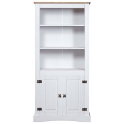 vidaXL Aparador Corona Range de pino mexicano blanco 80x40x170 cm
