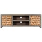 vidaXL Mueble para TV de madera maciza reciclada gris 120x30x40 cm vidaXL Mueble para TV de madera maciza reciclada gris 120x30x40 cm