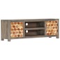 vidaXL Mueble para TV de madera maciza reciclada gris 120x30x40 cm vidaXL Mueble para TV de madera maciza reciclada gris 120x30x40 cm