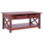 vidaXL Mesa de centro de madera maciza de caoba marrón 100x55x46 cm vidaXL Mesa de centro de madera maciza de caoba marrón 100x55x46 cm