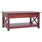 vidaXL Mesa de centro de madera maciza de caoba marrón 100x55x46 cm vidaXL Mesa de centro de madera maciza de caoba marrón 100x55x46 cm