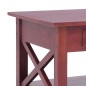 vidaXL Mesa de centro de madera maciza de caoba marrón 100x55x46 cm vidaXL Mesa de centro de madera maciza de caoba marrón 100x55x46 cm
