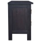 vidaXL Mueble para TV madera maciza de caoba negro café 100x30x45 cm vidaXL Mueble para TV madera maciza de caoba negro café 100x30x45 cm