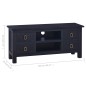 vidaXL Mueble para TV madera maciza de caoba negro café 100x30x45 cm vidaXL Mueble para TV madera maciza de caoba negro café 100x30x45 cm