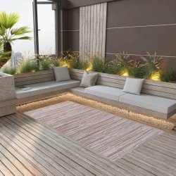 vidaXL Alfombra de exterior PP marrón 120x180 cm