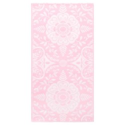 vidaXL Alfombra de exterior PP rosa 120x180 cm