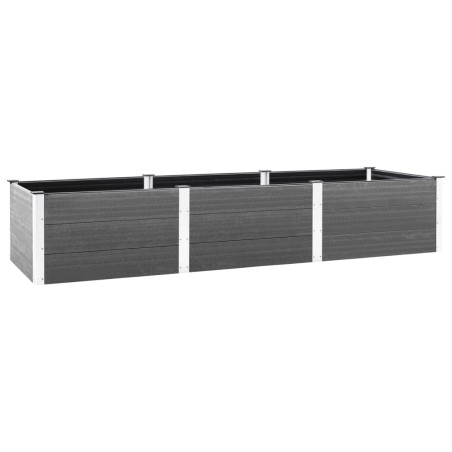 vidaXL Arriate de jardín WPC gris 300x100x54 cm 
