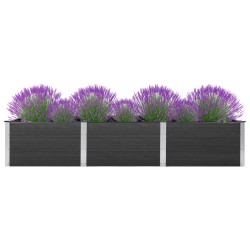 vidaXL Arriate de jardín WPC gris 300x100x54 cm 