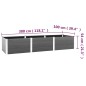 vidaXL Arriate de jardín WPC gris 300x100x54 cm vidaXL Arriate de jardín WPC gris 300x100x54 cm