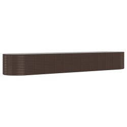 vidaXL Jardinera arriate acero recubrimiento polvo marrón 507x100x68cm