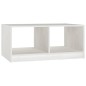 vidaXL Mesa de centro de madera maciza de pino blanco 75x50x33,5 cm