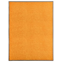 vidaXL Felpudo lavable naranja 90x120 cm