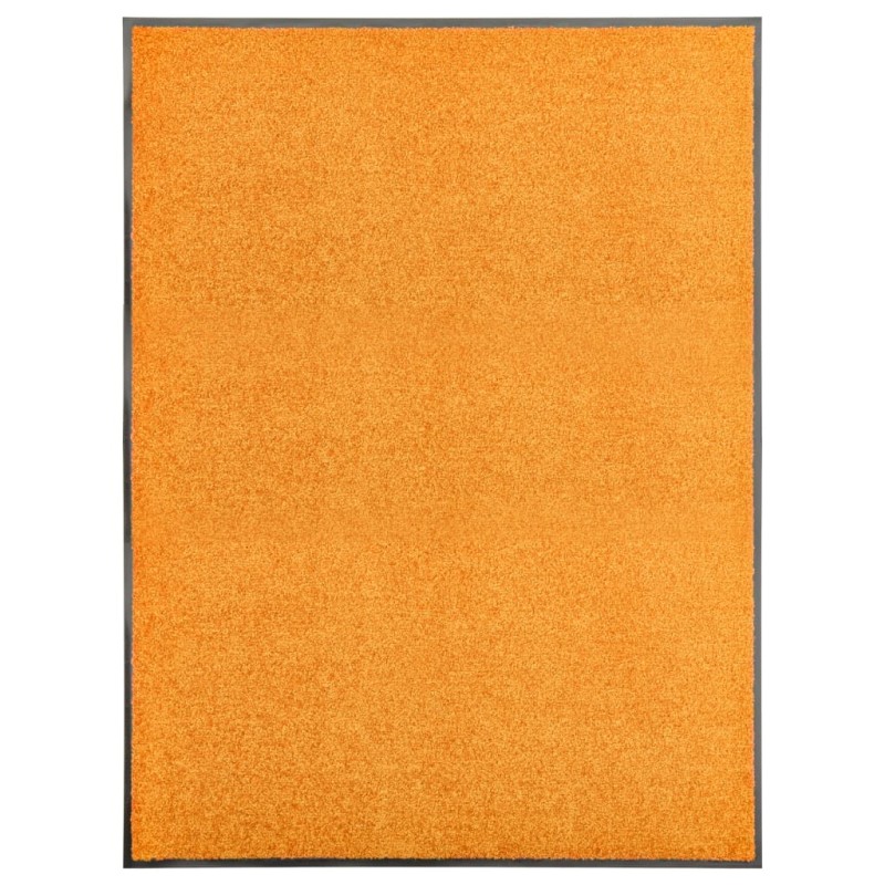 vidaXL Felpudo lavable naranja 90x120 cm vidaXL Felpudo lavable naranja 90x120 cm