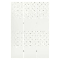vidaXL Biombo divisor de 3 paneles acero blanco 120x180 cm