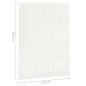 vidaXL Biombo divisor de 3 paneles acero blanco 120x180 cm vidaXL Biombo divisor de 3 paneles acero blanco 120x180 cm