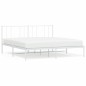 vidaXL Estructura de cama de metal con cabecero blanco 183x213 cm vidaXL Estructura de cama de metal con cabecero blanco 183x213 cm