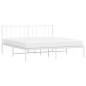 vidaXL Estructura de cama de metal con cabecero blanco 183x213 cm vidaXL Estructura de cama de metal con cabecero blanco 183x213 cm