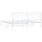 vidaXL Estructura de cama de metal con cabecero blanco 183x213 cm vidaXL Estructura de cama de metal con cabecero blanco 183x213 cm