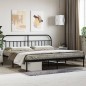 vidaXL Estructura de cama con cabecero metal negro 193x203 cm