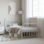 vidaXL Estructura cama metal con cabecero y pie cama blanca 100x200 cm vidaXL Estructura cama metal con cabecero y pie cama blanca 100x200 cm