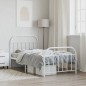 vidaXL Estructura cama metal con cabecero y pie cama blanca 100x200 cm vidaXL Estructura cama metal con cabecero y pie cama blanca 100x200 cm