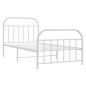 vidaXL Estructura cama metal con cabecero y pie cama blanca 100x200 cm vidaXL Estructura cama metal con cabecero y pie cama blanca 100x200 cm