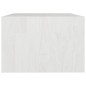 vidaXL Mesa de centro de madera maciza de pino blanco 75x50x33,5 cm