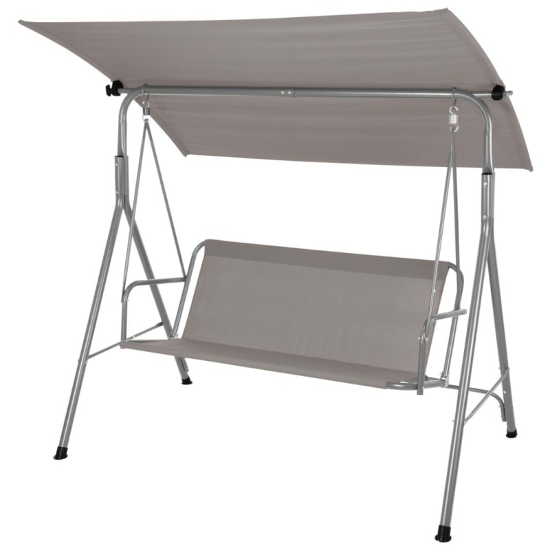 ProGarden Columpio de jardín con toldo gris claro ProGarden Columpio de jardín con toldo gris claro