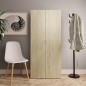 vidaXL Mueble zapatero madera contrachapada color roble 80x35,5x180 cm vidaXL Mueble zapatero madera contrachapada color roble 80x35,5x180 cm