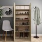vidaXL Mueble zapatero madera contrachapada color roble 80x35,5x180 cm vidaXL Mueble zapatero madera contrachapada color roble 80x35,5x180 cm