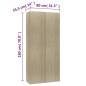 vidaXL Mueble zapatero madera contrachapada color roble 80x35,5x180 cm vidaXL Mueble zapatero madera contrachapada color roble 80x35,5x180 cm