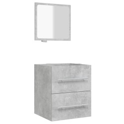 vidaXL Armario de baño con espejo gris hormigón 41x38,5x48 cm 